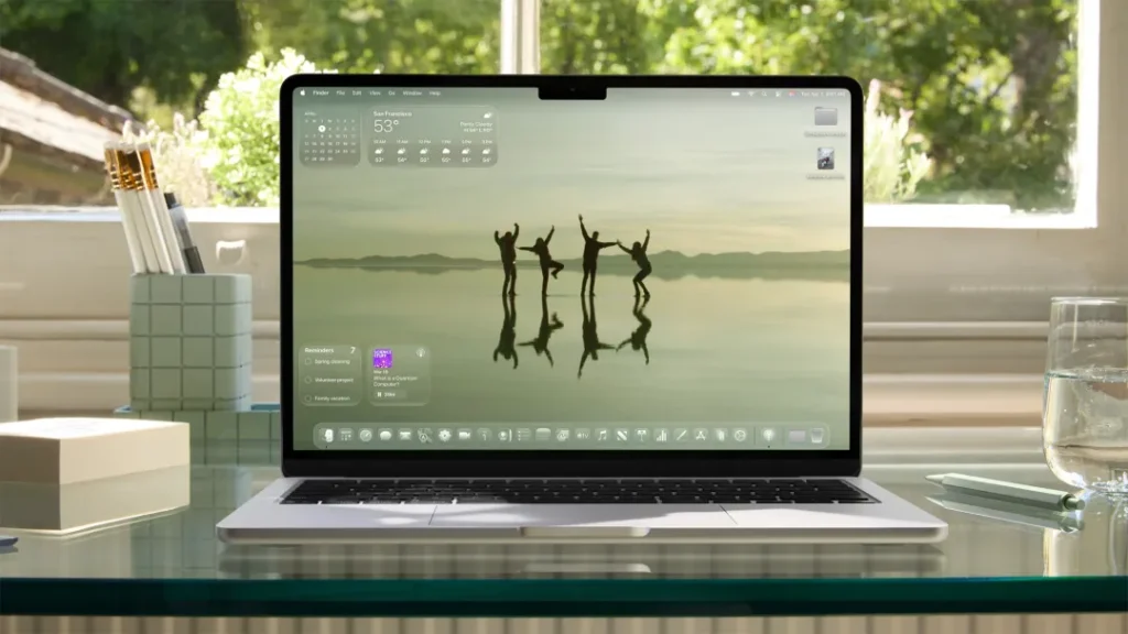 macOS Tahoe 26 has lots of Liquid Glass elements, too. Image: Apple